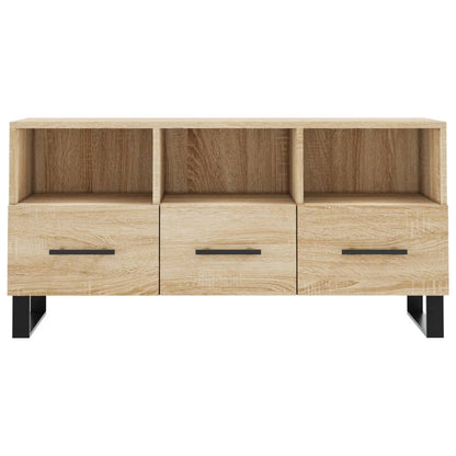 Tv-Meubel 102X36X50 Cm Bewerkt Hout Sonoma Eikenkleurig Sonoma eiken - Design Meubelz