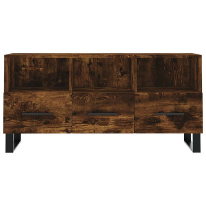 Tv-Meubel 102X36X50 Cm Bewerkt Hout Gerookt Eikenkleurig Gerookt eiken - Design Meubelz