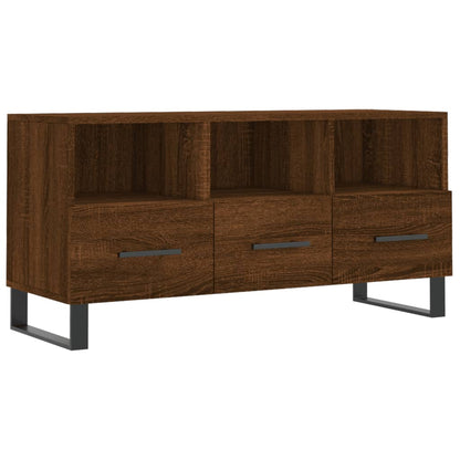 Tv-Meubel 102X36X50 Cm Bewerkt Hout Bruineikenkleurig Bruineiken - Design Meubelz