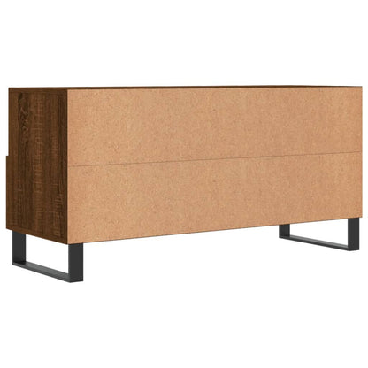 Tv-Meubel 102X36X50 Cm Bewerkt Hout Bruineikenkleurig Bruineiken - Design Meubelz