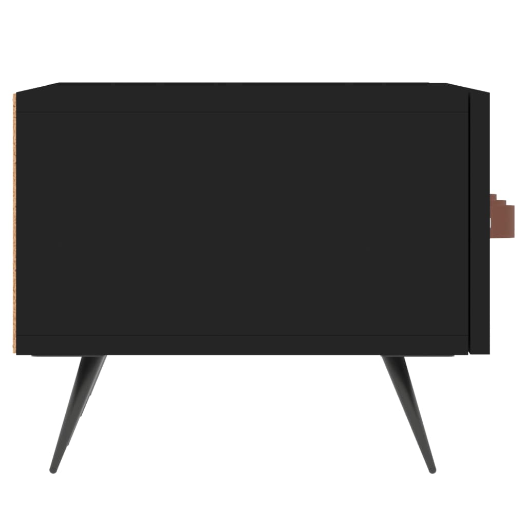 Tv-Meubel 150X36X30 Cm Bewerkt Hout Zwart Zwart - Design Meubelz