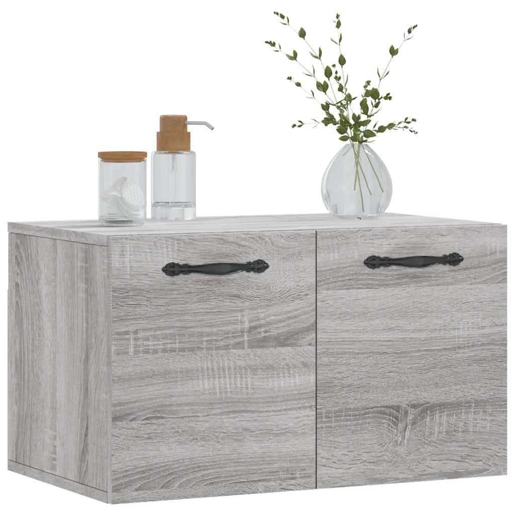 Wandkast 60X36,5X35 Cm Bewerkt Hout Grijs Sonoma Eikenkleurig - Design Meubelz