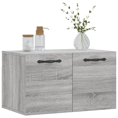 Wandkast 60X36,5X35 Cm Bewerkt Hout Grijs Sonoma Eikenkleurig - Design Meubelz