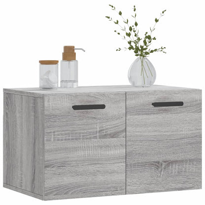 Wandkast 60X36,5X35 Cm Bewerkt Hout Grijs Sonoma Eikenkleurig - Design Meubelz