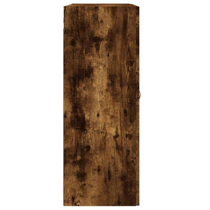 Wandkast 69,5X34X90 Cm Bewerkt Hout Gerookt Eikenkleurig - Design Meubelz