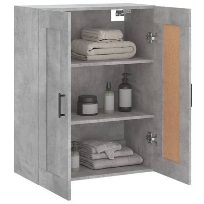 Wandkast 69,5X34X90 Cm Bewerkt Hout Betongrijs - Design Meubelz