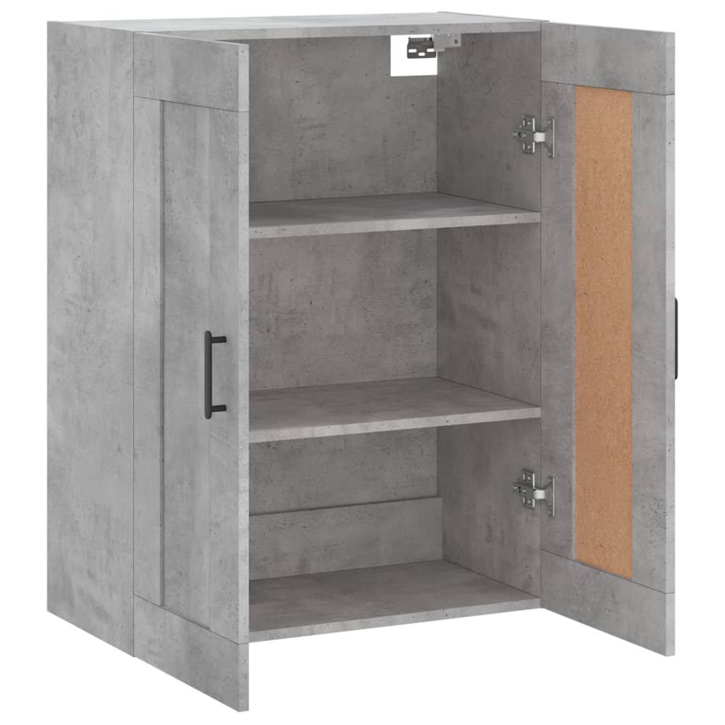 Wandkast 69,5X34X90 Cm Bewerkt Hout Betongrijs - Design Meubelz