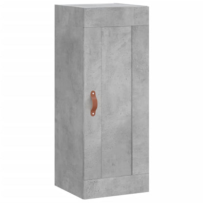 Wandkast 34,5X34X90 Cm Bewerkt Hout Betongrijs - Design Meubelz