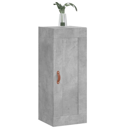 Wandkast 34,5X34X90 Cm Bewerkt Hout Betongrijs - Design Meubelz