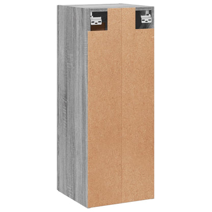 Wandkast 34,5X34X90 Cm Bewerkt Hout Grijs Sonoma Eikenkleurig - Design Meubelz