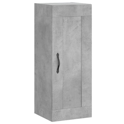 Wandkast 34,5X34X90 Cm Bewerkt Hout Betongrijs - Design Meubelz