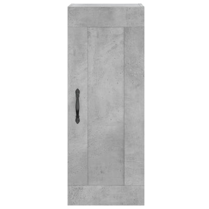 Wandkast 34,5X34X90 Cm Bewerkt Hout Betongrijs - Design Meubelz