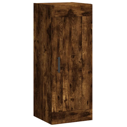 Wandkast 34,5X34X90 Cm Bewerkt Hout Gerookt Eikenkleurig - Design Meubelz