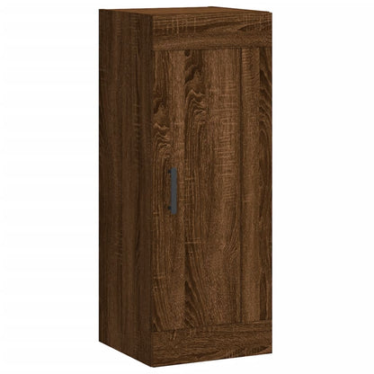 Wandkast 34,5X34X90 Cm Bewerkt Hout Bruineikenkleurig - Design Meubelz