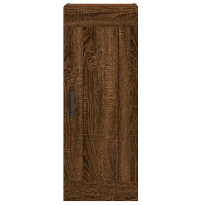 Wandkast 34,5X34X90 Cm Bewerkt Hout Bruineikenkleurig - Design Meubelz