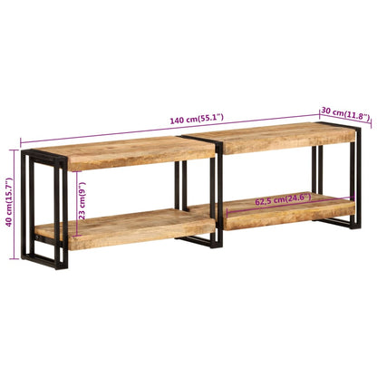 Tv-Meubel 140X30X40 Cm Massief Mangohout - Design Meubelz