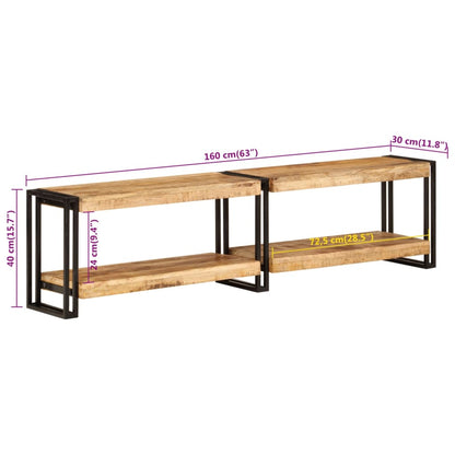 Tv-Meubel 160X30X40 Cm Massief Mangohout - Design Meubelz