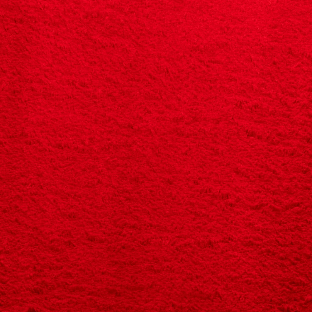 Vloerkleed Huarte Laagpolig Zacht Wasbaar Rood Ø 160 cm - Design Meubelz