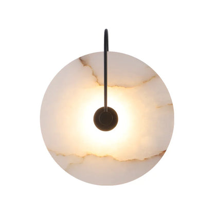 Moderne Marmeren LED Wandlamp – Luxe Alabaster Sfeerverlichting – Voor Slaapkamer, Trap & Woonkamer