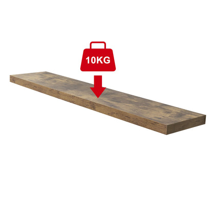 Zwevende Wandplank – Houten Boekenplank & Displayrek – Muurmontage voor Boeken, Foto’s & Decoratie