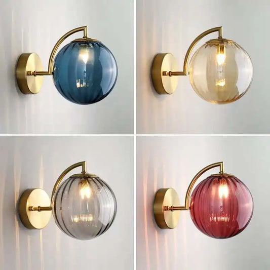 Nordic Wandlamp met Glazen Bol – Moderne LED Wandverlichting – Voor Woonkamer, Slaapkamer & Gang
