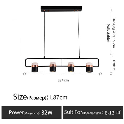 Nordic Design Hanglamp – Moderne LED Kroonluchter – Voor Eettafel, Keuken & Slaapkamer