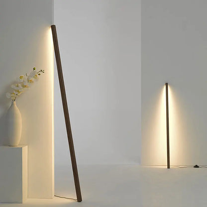 Nordic Houten Vloerlamp – Minimalistische Staande LED Lamp – Voor Woonkamer & Slaapkamer