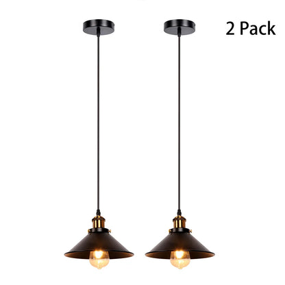 Retro Industriële Hanglamp – Zwart IJzeren Design – E27 Fitting – Voor Keuken, Woonkamer & Restaurant