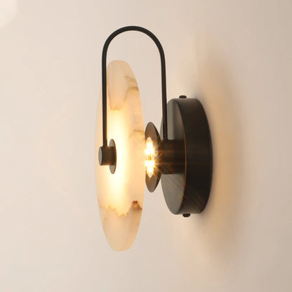Moderne Marmeren LED Wandlamp – Luxe Alabaster Sfeerverlichting – Voor Slaapkamer, Trap & Woonkamer