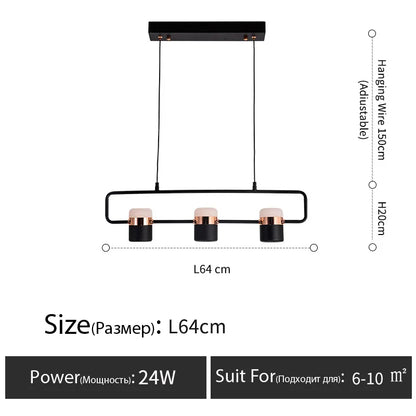 Nordic Design Hanglamp – Moderne LED Kroonluchter – Voor Eettafel, Keuken & Slaapkamer