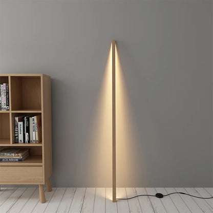 Nordic Houten Vloerlamp – Minimalistische Staande LED Lamp – Voor Woonkamer & Slaapkamer