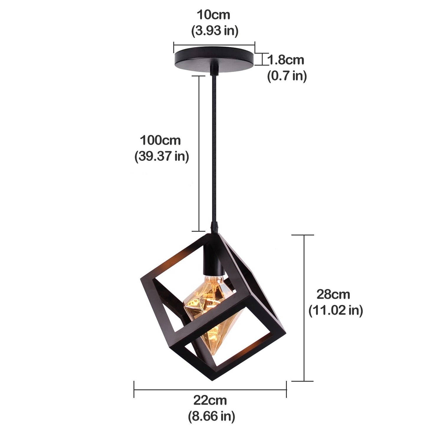 Nordicz Retro Ljus N0010220 hanglamp mat zwart - Design Meubelz