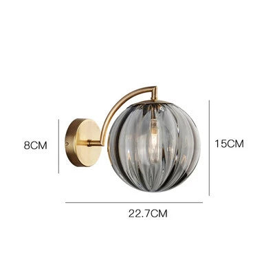 Nordic Wandlamp met Glazen Bol – Moderne LED Wandverlichting – Voor Woonkamer, Slaapkamer & Gang