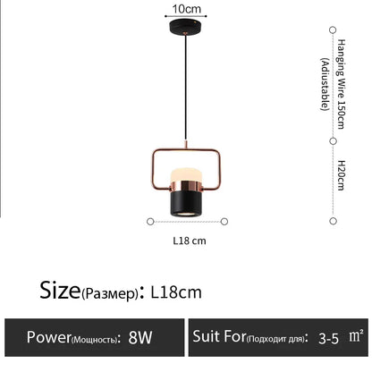 Nordic Design Hanglamp – Moderne LED Kroonluchter – Voor Eettafel, Keuken & Slaapkamer