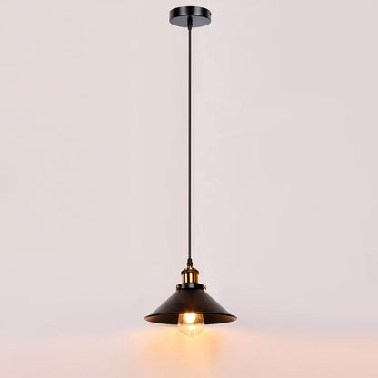 Retro Industriële Hanglamp – Zwart IJzeren Design – E27 Fitting – Voor Keuken, Woonkamer & Restaurant