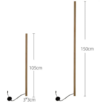 Nordic Houten Vloerlamp – Minimalistische Staande LED Lamp – Voor Woonkamer & Slaapkamer