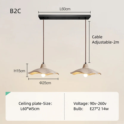 Nordic Wabi-Sabi Hanglamp – Vintage Houten Plafondlamp – Moderne Kunstzinnige Verlichting voor Slaapkamer & Restaurant