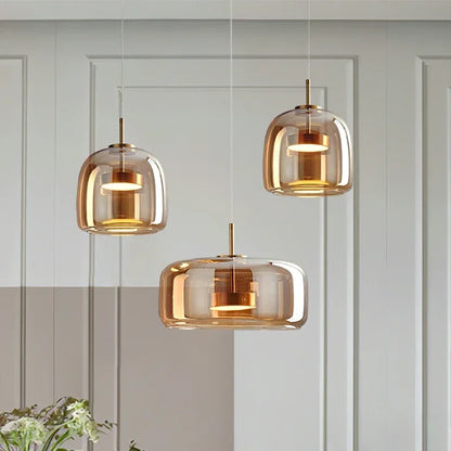 Luxe Glazen Hanglamp – Moderne LED Plafondlamp – Voor Slaapkamer, Woonkamer & Hotel
