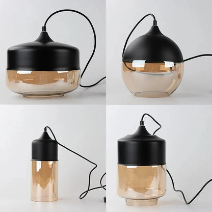 Nordic Vintage Glazen Hanglamp – E27/E26 Pendellamp – Voor Keuken, Restaurant & Woonkamer