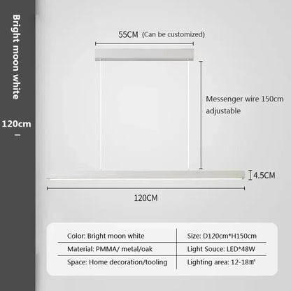 Moderne LED Hanglamp – Dimbare Minimalistische Plafondlamp voor Woonkamer, Eetkamer & Kantoor