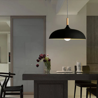 Minimalistische Moderne Hanglamp – Hout & Aluminium – E27 Fitting – Voor Woonkamer, Slaapkamer & Hotel