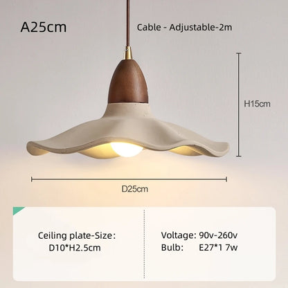 Nordic Wabi-Sabi Hanglamp – Vintage Houten Plafondlamp – Moderne Kunstzinnige Verlichting voor Slaapkamer & Restaurant