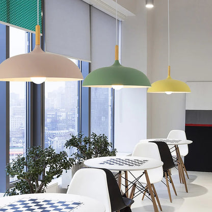 Minimalistische Moderne Hanglamp – Hout & Aluminium – E27 Fitting – Voor Woonkamer, Slaapkamer & Hotel
