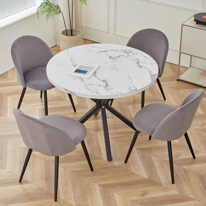Set van 2 Luxe Nordic Eetkamerstoelen – Velvet Stof – Moderne Designstoelen voor Eetkamer, Slaapkamer & Kaptafel