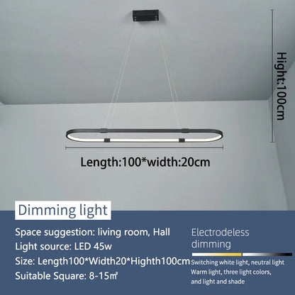 Moderne Dimbare LED Hanglamp – Design Plafondlamp – Voor Eetkamer, Keuken & Slaapkamer