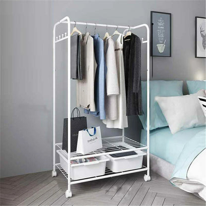 Metalen Kledingkast Organizer – Zwaar Belastbaar Kledingrek met Planken – Voor Kledingopslag & Garderobe