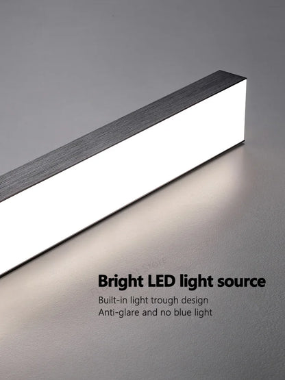 Nordic Minimalistische LED Hanglamp – Strakke Zwarte Kroonluchter – Voor Keuken, Eetkamer, Bar & Kantoor