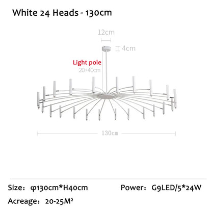 Nordic LED Plafondlamp – Moderne Luxe Kroonluchter – Dimbare Hanglamp voor Woonkamer, Eetkamer & Slaapkamer