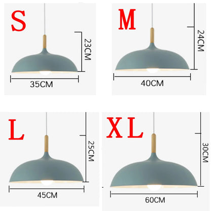 Minimalistische Moderne Hanglamp – Hout & Aluminium – E27 Fitting – Voor Woonkamer, Slaapkamer & Hotel
