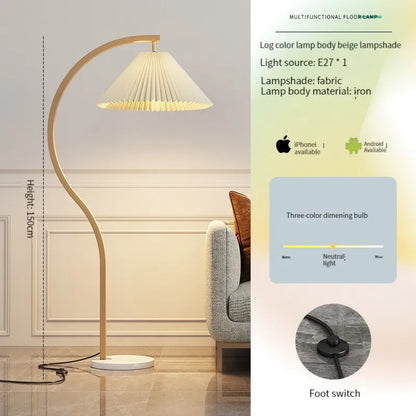 Nordic Houten LED Vloerlamp – Minimalistisch Design – Voor Slaapkamer, Woonkamer & Hoekdecoratie